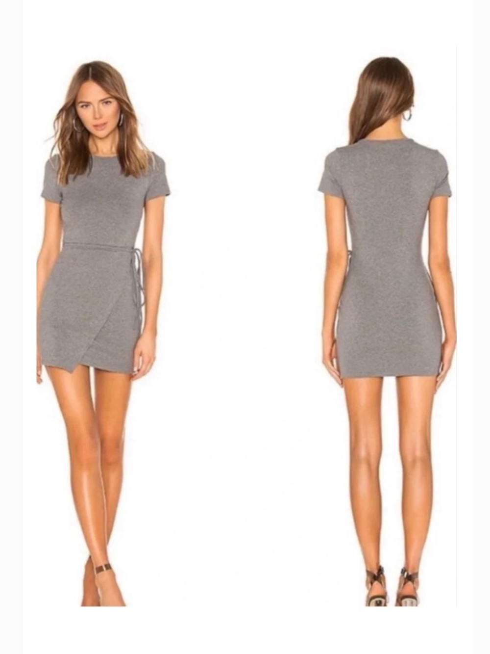 Grey Gwinne Jersey Wrap Dress - superdown Revolve